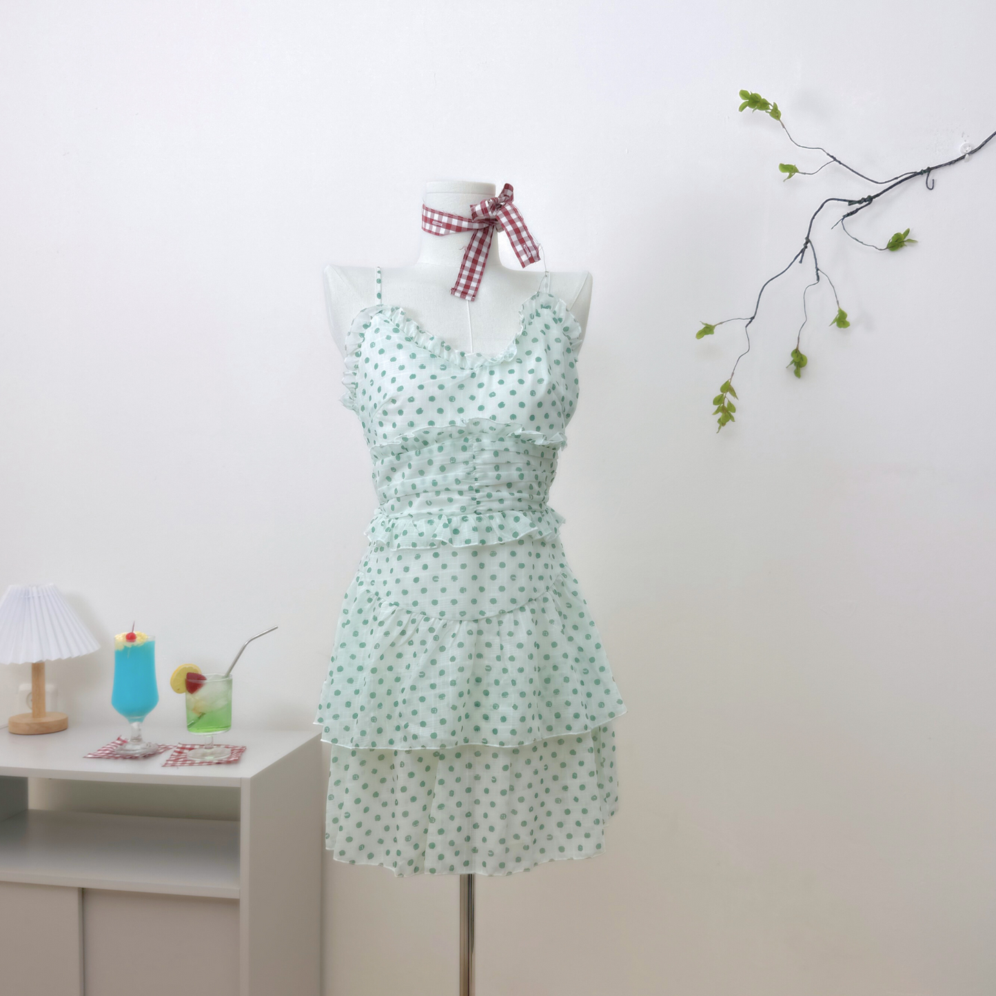 Mint Polka Daydream Dress ⋆˖°❀