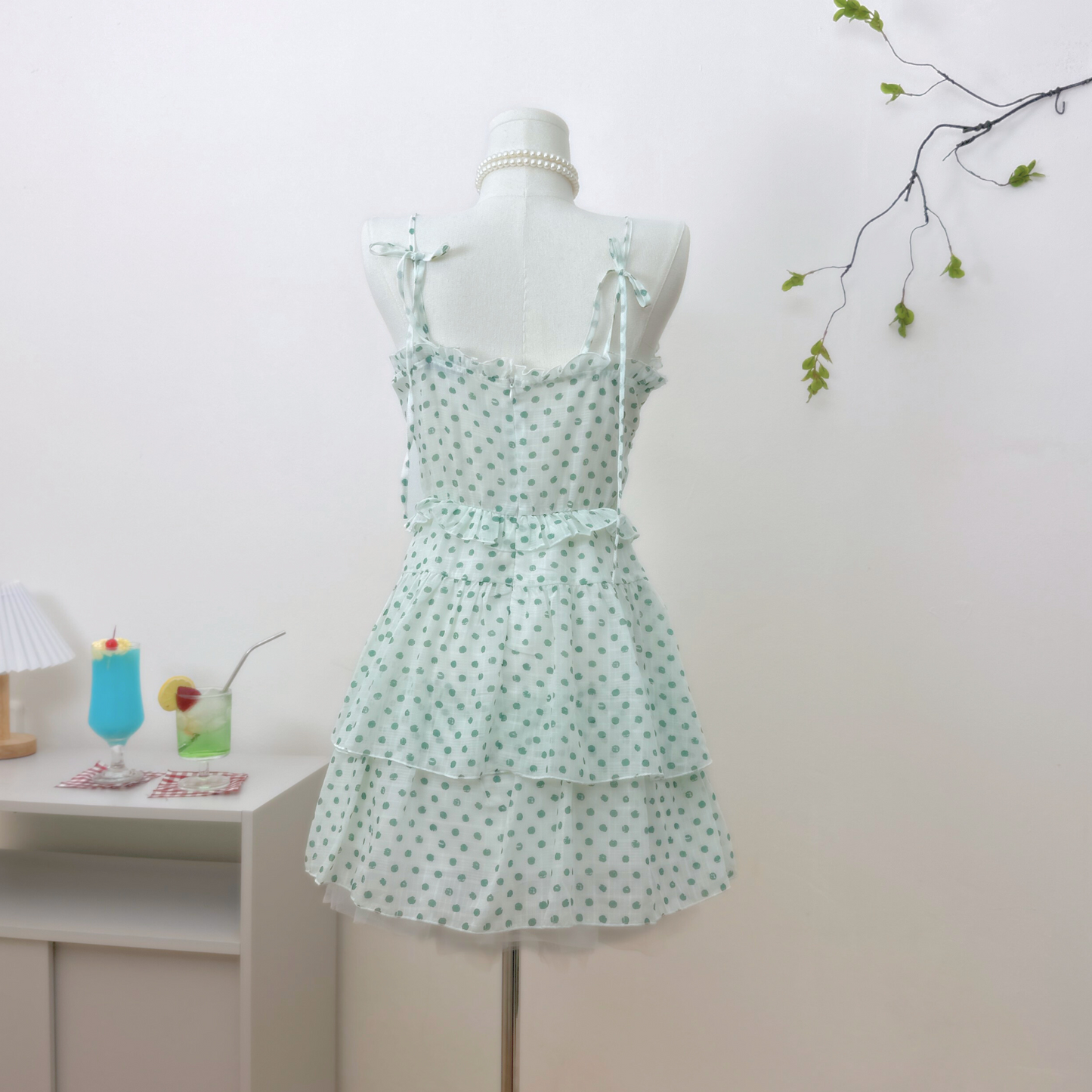 Mint Polka Daydream Dress ⋆˖°❀