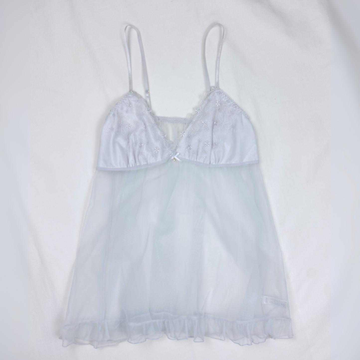 Cloud Embroidered Tulle Camisole