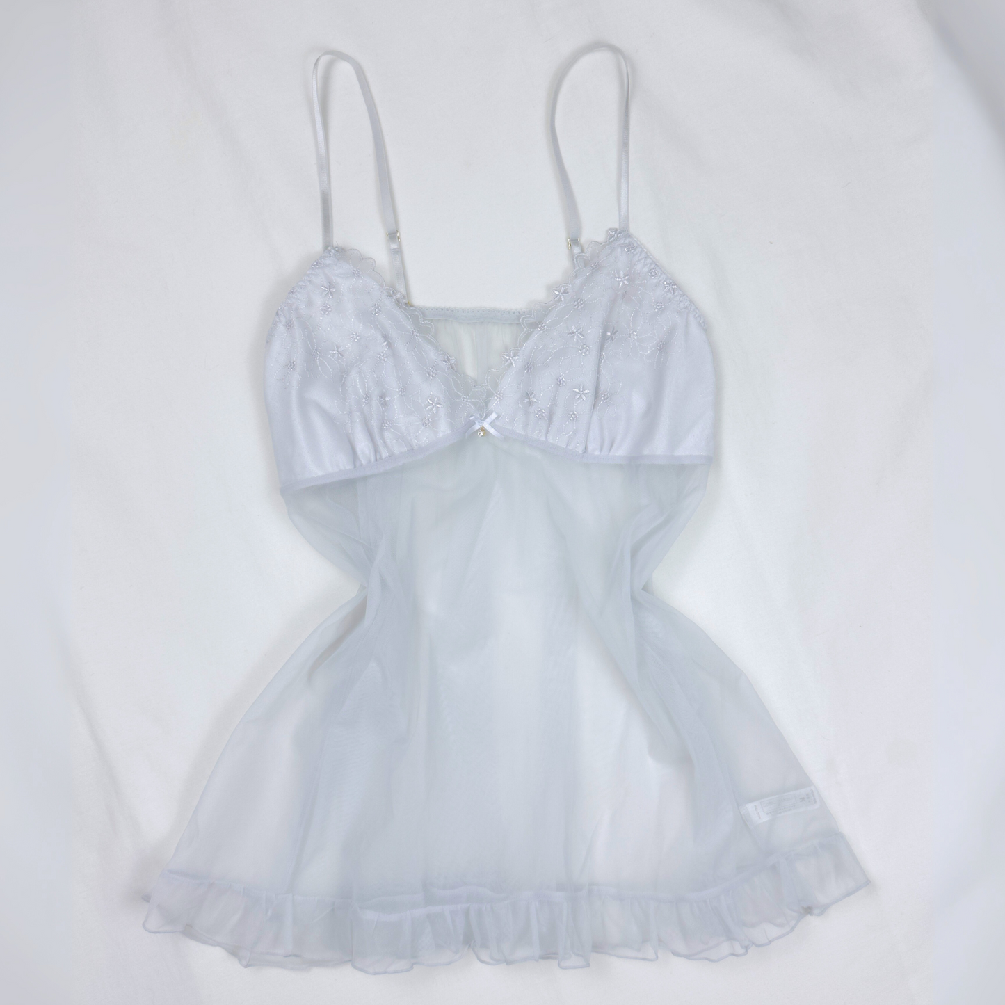 Cloud Embroidered Tulle Camisole