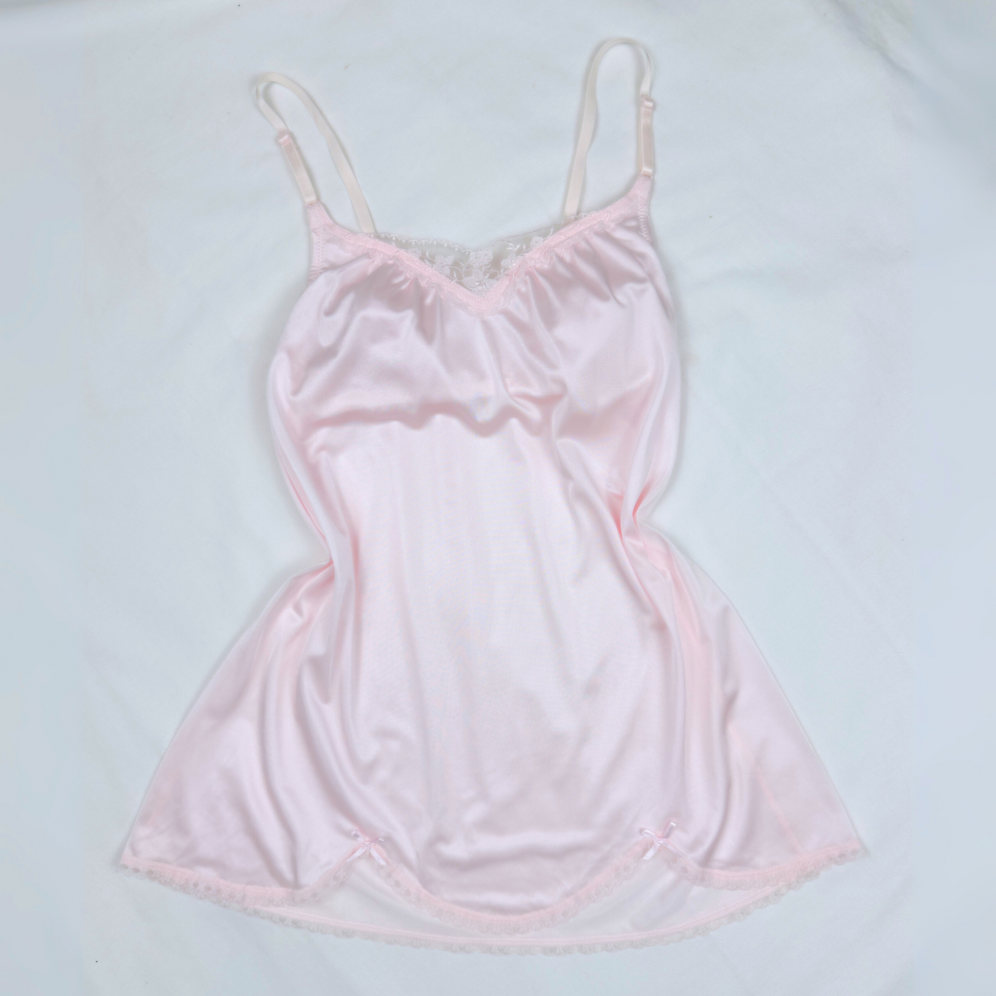 Baby Pink Satin Lace Camisole