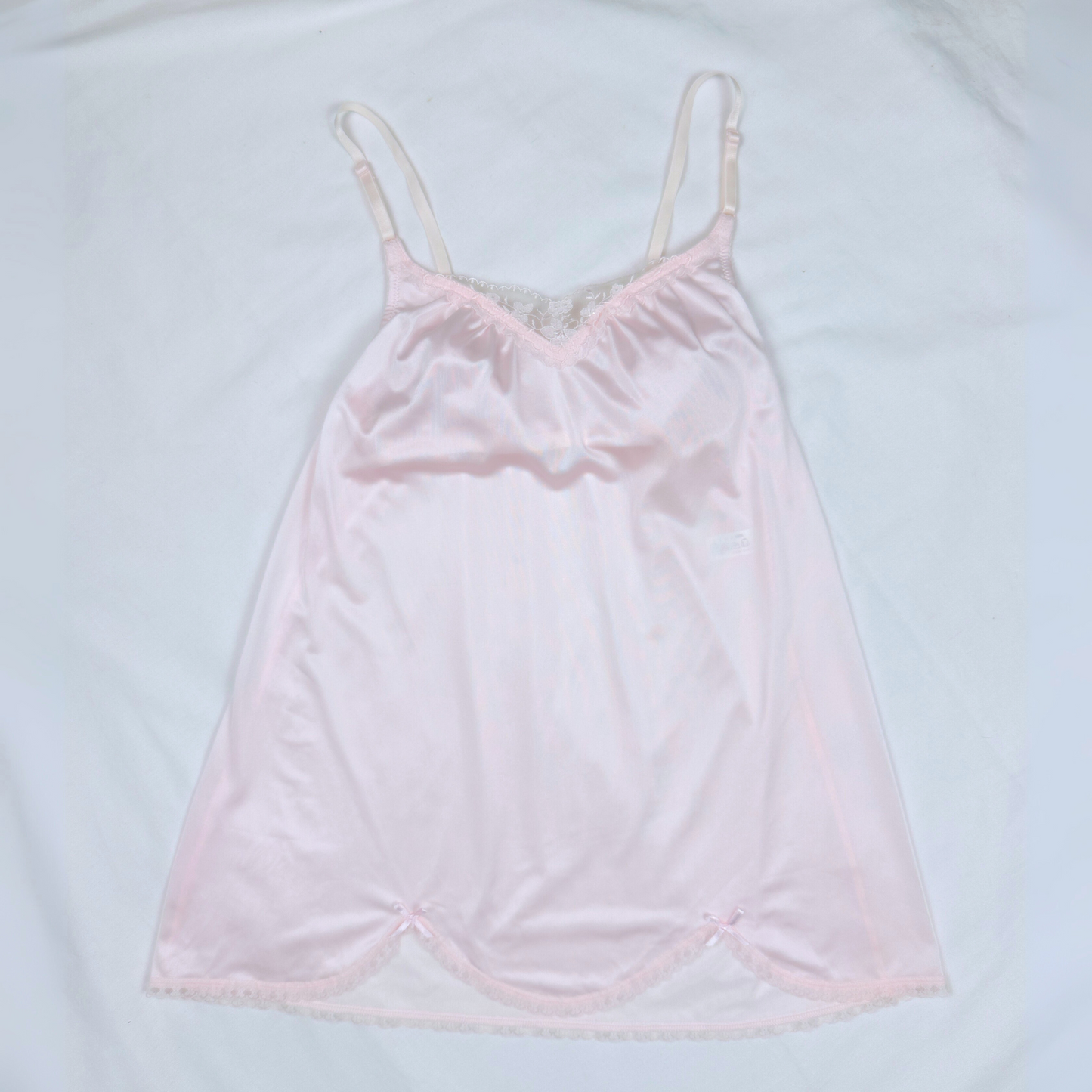 Baby Pink Satin Lace Camisole