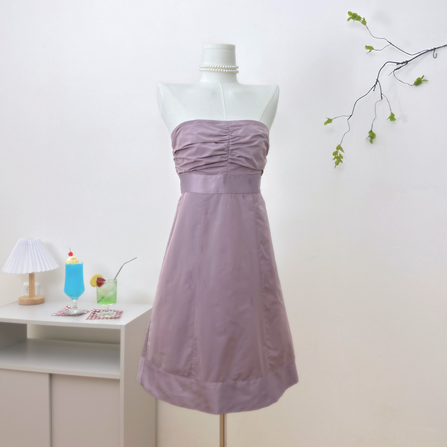 Lavender Dress with Bow on the Back.