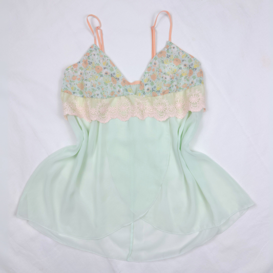 Mint Blossom Chiffon Camisole