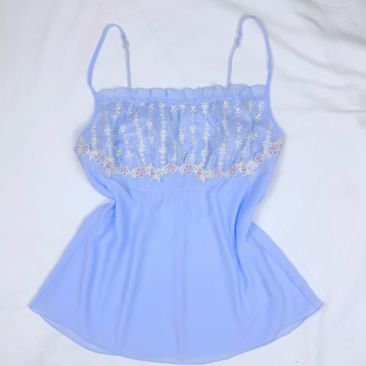Lavender Blue Embroidered Camisole