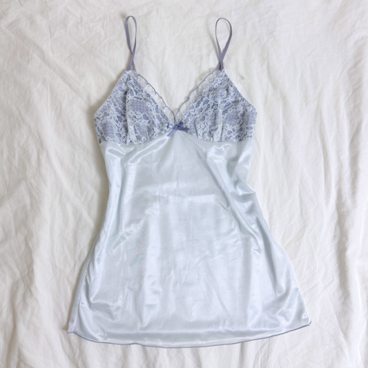 Lace Satin Camisole in Cloud Blue